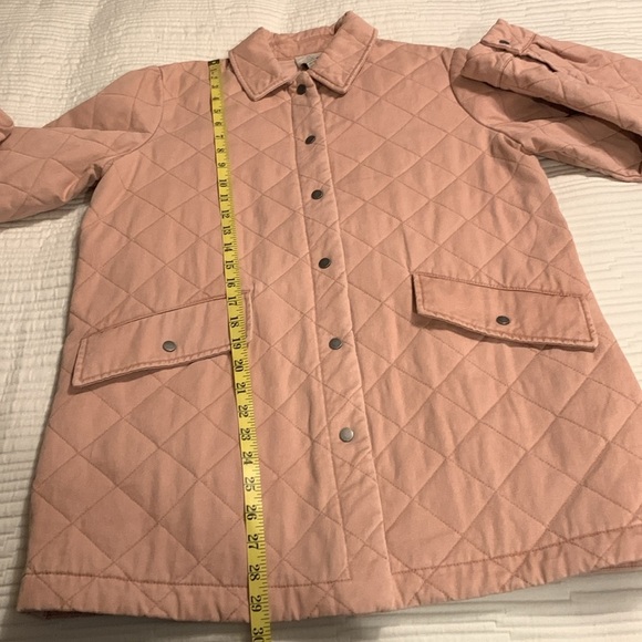 Joie Quilted Chore Barn Field Shacket Jacket Coat Pale Pink Women's Medium - Picture 15 of 16